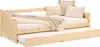 Homestyle4u Tagesbett Ausziehbett 90x200 cm Natur Holzbett Produktbild-Vorschau 3