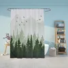 Tenda da doccia Relaxdays "Foresta di abeti", 180x200 cm, Anteprima dell’immagine prodotto 2