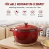 6L Gusseisen Topf Schmortopf mit Deckel emailliert Bräter Produktbild-Vorschau 3