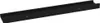 A black shelf with two visible screws, isolated on a white background. Produktbild-Vorschau