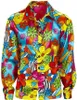 70er Hippie Flower Hemd Herren - Karneval Fasching Größe: Produktbild-Vorschau 2