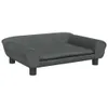 Hundebett Dunkelgrau 70x48x22 cm Samt Produktbild-Vorschau 1