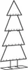 vidaXL Metall-Weihnachtsbaum für Dekorationen Schwarz 125 Produktbild-Vorschau 1