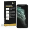 A product box with installation instructions for a screen protector, next to a smartphone with the screen protector applied. Produktbild-Vorschau