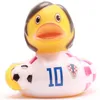 Badeente kroatischer Fußballer weiß rot Vinyl 7,5 cm Produktbild-Vorschau 3