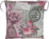 A square cushion with a floral and postcard-like print. Produktbild-Vorschau