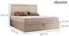 VALLH Polsterbett Bett 160x200 mit Matratze Beige Samt - Produktbild-Vorschau 8