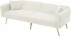 Schlafsofa 175x64cm  Samt Weiß mit Bettfunktion Tagesbett Produktbild-Vorschau 1