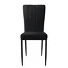 A black dining chair with a high back and metal legs, presented on a white background. Náhled obrázku produktu