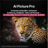 A close-up marketing image of a leopard with text overlay promoting AI Picture Pro technology. Anteprima dell’immagine prodotto