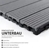 WPC Terrassenfliesen 30x30 cm mit Klicksystem, Grau 5 m² - Produktbild-Vorschau 5
