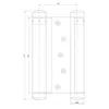 Aqbau® Pendeltürband 150 mm Pendeltürscharnier Schwingtür Produktbild-Vorschau 3