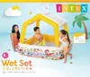 Piscine gonflable pour enfants dans le jardin avec abri Voir les images du produit 33