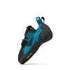 Klettkletterschuh Boostic von Scarpa in Blau und Schwarz; seitliche Ansicht; mit zwei Klettverschlüssen. Produktbild-Vorschau