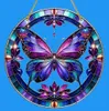 GKA XL Sonnenfänger Schmetterling lila 20 cm Buntglas Produktbild-Vorschau 1