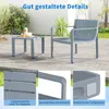 COSTWAY 2-teiliges Gartenmöbel Set, Balkonmöbel Set PP Produktbild-Vorschau 6