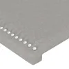 vidaXL Testiera grigio chiaro 80x5x78/88 cm in tessuto Anteprima dell’immagine prodotto 4