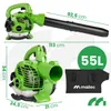 Benzin Laubsauger Laubbläser Gartenstaubsauger mit Häcksler Produktbild-Vorschau 2