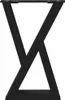 A black metal table leg base with an X-shaped design. Náhled obrázku produktu
