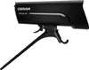 A black OSRAM RACE 80 bicycle front light with a tripod stand, isolated on a white background. Anteprima dell’immagine prodotto