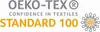 The image displays the OEKO-TEX STANDARD 100 logo, which is a certification for textiles. Produktbild-Vorschau