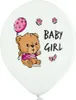 Luftballon Ø30cm Baby Girl | 6 Stück Babyparty Dekoration Produktbild-Vorschau 4