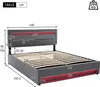 MODFU Lit Coffre Double 140×190 cm avec Rangement Voir les images du produit 4