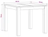 vidaXL Jedálenský stôl 90 x 90 x 75 cm z masívneho dreva v Náhľad obrázku produktu 7