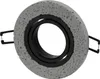 A round spotlight frame with a concrete-like texture and black inner rings, shown against a white background. Produktbild-Vorschau