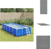 vidaXL Pool-Bodentuch Hellgrau 500x250 cm Polyester Produktbild-Vorschau 1