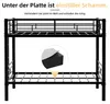 Etagenbett 90 x 190 cm Metallbett in Schwarz, mit Leiter Produktbild-Vorschau 12