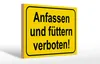 Holzschild Hinweis 30x20cm Anfassen und füttern verboten Produktbild-Vorschau 1