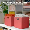 Havenhaus Filzkorb faltbar 6er Set peach pink 30x30x30cm | Produktbild-Vorschau 5