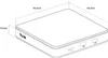 A line drawing of a TVIP S-Box v.705 IR 4K UHD Android 11 IP-Receiver with dimensions indicated. Podgląd zdjęcia produktu