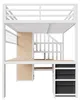 Hochbett 90 x 200 cm mit Schreibtisch, LED-Lichtleiste, Produktbild-Vorschau 13