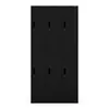 A black metal locker unit with six compartments, arranged in two columns and three rows. Voir les images du produit