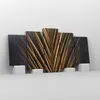 Bild auf Leinwand - Leinwandbild - 5 Teile - Blatt golden Produktbild-Vorschau 4
