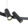 Lampa wisząca LED czarna, regulowane punkty, wys. 120 cm Podgląd zdjęcia produktu 2