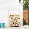 vidaXL Kaminholzregal 100x25x150 cm Stahl verzinkt Produktbild-Vorschau 3