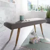 Salim / masívne drevo lavica sivá 117x51x38 cm v retro Náhľad obrázku produktu 1