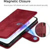 EASDNB Samsung Galaxy A55 5G Lederhülle Rot Flip Wallet Produktbild-Vorschau 4