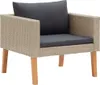 vidaXL 3-tlg. Garten-Lounge-Set mit Auflagen Poly Rattan Produktbild-Vorschau 4