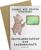 Mr. & Mrs. Panda Glückwunschkarte Sachkundelehrer Produktbild-Vorschau 1