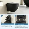 doporro Hänge-WC Spülrandlos Hänge-Toilette mit Tiefspüler Produktbild-Vorschau 7