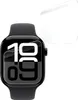 A smartwatch with a screen displaying the time, next to a protective screen protector. Produktbild-Vorschau