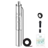 A solar deep well pump and its accessories are displayed against a white background. Anteprima dell’immagine prodotto