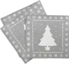 Sovie HOME Weihnachtsserviette White Tree in Silber aus Produktbild-Vorschau 3