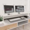 vidaXL Podstawa pod monitor biała 100x24x13 cm Materiał Podgląd zdjęcia produktu 2