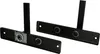 Two black door handles with mounting plates are shown against a white background. Podgląd zdjęcia produktu