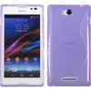 PhoneNatic Case kompatibel mit Sony Xperia C - lila Silikon Produktbild-Vorschau 1